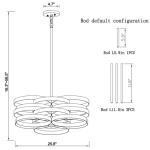 6-Light Modern Farmhouse Chandelier in Black/Gold