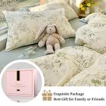 Floral 4-Piece Cotton Duvet Cover Set