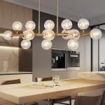 Gold Linear Rectangle Chandelier for Modern Spaces