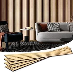 4-Piece Oak Wood Slat Acoustic Panels