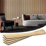 4-Piece Oak Wood Slat Acoustic Panels