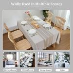 Brown Rectangular Waterproof Cotton Linen Tablecloth