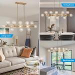 Gold Linear Rectangle Chandelier for Modern Spaces