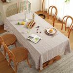Light Coffee Linen Tablecloth for Rectangle Tables