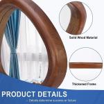 Asymmetrical Black Walnut Wall Mirror, 15x10 Inches