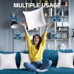 Set of 4 Fluffy White Decorative Throw Pillows