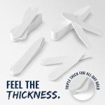 60 Durable Plastic Collar Stiffeners - 4 Sizes