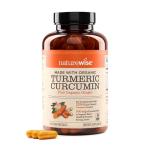 NatureWise Organic Turmeric Curcumin Vegan Capsules 180ct
