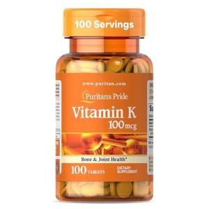 Puritan's Pride Vitamin K 100 mcg - 100 Tablets