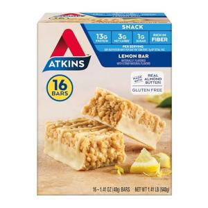 Atkins Lemon Snack Bar - High Protein, Low Sugar