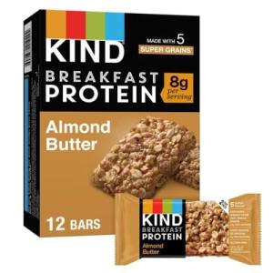 Almond Butter Protein Breakfast Bars, Gluten Free