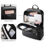 Colins Keirs Luxury Black Leather Laptop Backpack