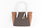 Charlotte Brown Leather Large Zip Tote Handbag