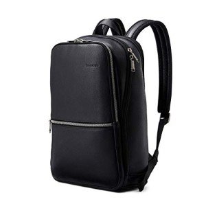 Samsonite Classic Black Leather Slim Backpack