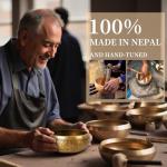 Handmade Tibetan Singing Bowl Set for Meditation