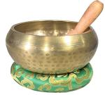 5" Gold Tibetan Singing Bowl Set for Meditation