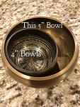 5" Gold Tibetan Singing Bowl Set for Meditation