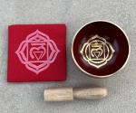 Tibetan Root Chakra Palm Size Singing Bowl Set