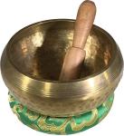 5" Gold Tibetan Singing Bowl Set for Meditation