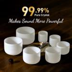 7-Piece Frosted Chakra Quartz Singing Bowls Set
