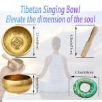 Tibetan Meditation Set with Singing Bowl and Bells
