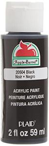 Apple Barrel Matte Black Acrylic Paint - 4 Bottles