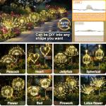 Bendable Copper Wire Solar Lights with 120 LEDs