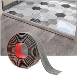 Self-Adhesive Vinyl Floor Transition Strip - Gray