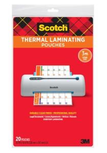 Scotch 3 Mil Gloss Laminating Pouches 8.5"x14