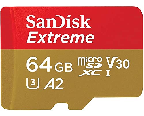 SanDisk Extreme 64GB microSDXC UHS-I Card with Adapter (SDSQXNE-064G-GN6MA)