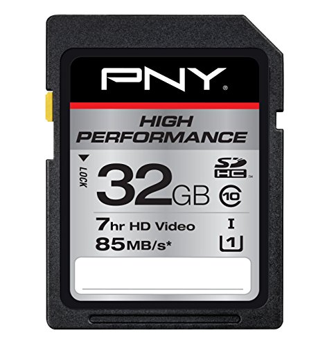PNY High Performance 32GB SDHC Class 10 UHS-I up to 85MB/sec - P-SDHC32GU185-GE