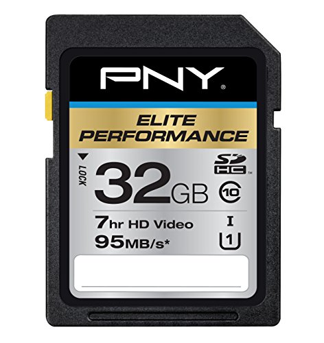 PNY 32GB Elite Performance Class 10 U1 SDHC Flash Memory Card (P-SDH32U195-GE)