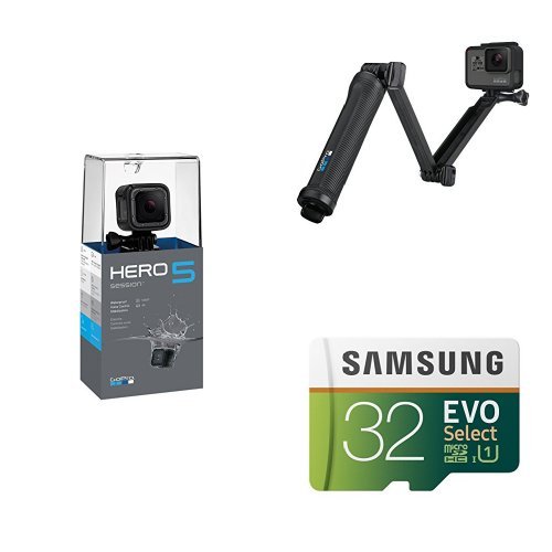 GoPro HERO5 Session w/ 3-Way Grip and Memory Card