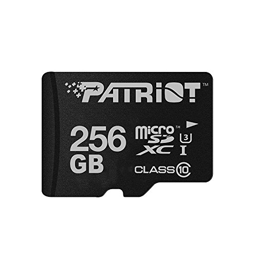Patriot LX Series 256GB High Speed Micro SDXC Class 10 UHS-1 Transfer Speeds For Action Cameras, Phones, Tablets, and PCs