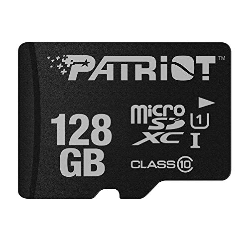 Patriot LX Series 128GB High Speed Micro SDXC Class 10 UHS-I Transfer Speeds for Action Cameras, Phones, Tablets, and PCs