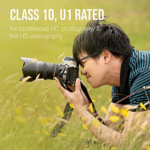 PNY 64GB High Performance Class 10 U1 SDHC Flash Memory Card - 100MB/s read, Class 10, U1, Full HD, UHS-I, Full Size SD