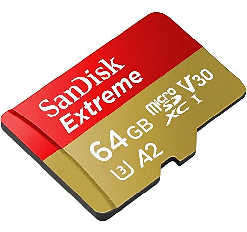 SanDisk Extreme 64GB microSDXC UHS-I Card with Adapter (SDSQXNE-064G-GN6MA)