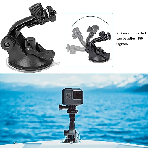 TEKCAM Action Camera Chest Mount Head Strap Suction Cup Floating Hand Grip Accessory Kit Compatible with Gopro Hero 11 10 9 8/AKASO EK7000/Brave 4/V50 Elite/Dragon Touch/Icefox/Vemont and More