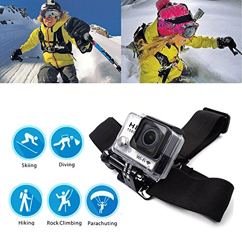 TEKCAM Action Camera Accessories Kit with Medium Carrying Case Compatible with Gopro Hero 11 10 9 8/AKASO EK7000 Brave 4/Dragon Touch/CAMWORLD/WOLFANG/Adostob/Remali Capture Action Camera
