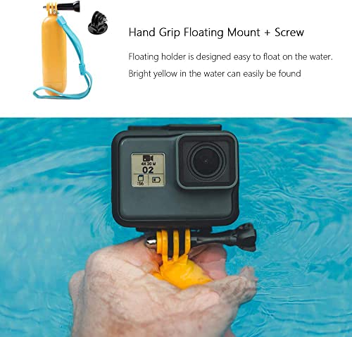 TEKCAM Action Camera Chest Mount Head Strap Suction Cup Floating Hand Grip Accessory Kit Compatible with Gopro Hero 11 10 9 8/AKASO EK7000/Brave 4/V50 Elite/Dragon Touch/Icefox/Vemont and More