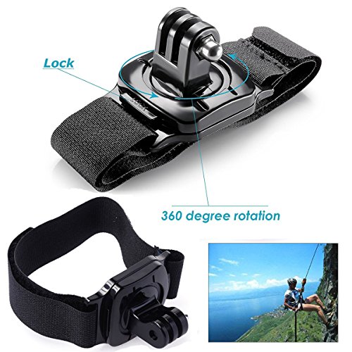 TEKCAM Action Camera Accessories Kit with Medium Carrying Case Compatible with Gopro Hero 11 10 9 8/AKASO EK7000 Brave 4/Dragon Touch/CAMWORLD/WOLFANG/Adostob/Remali Capture Action Camera