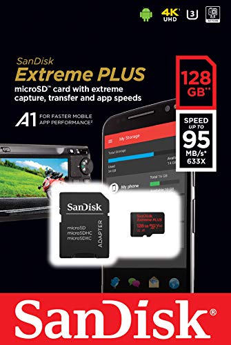 128GB SanDisk Extreme Plus microSDXC UHS-I Memory Card