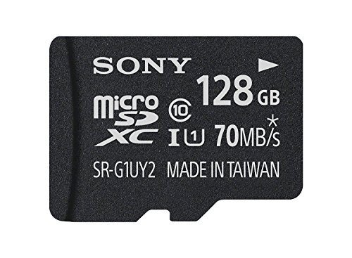 Sony 128GB Class 10 UHS-1 Micro SDXC up to 70MB/s Memory Card (SRG1UY2A/TQ)