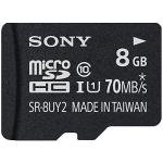 Sony 8GB Class 10 UHS-1 Micro SDHC up to 70MB/s Memory Card (SR8UY2A/TQ)