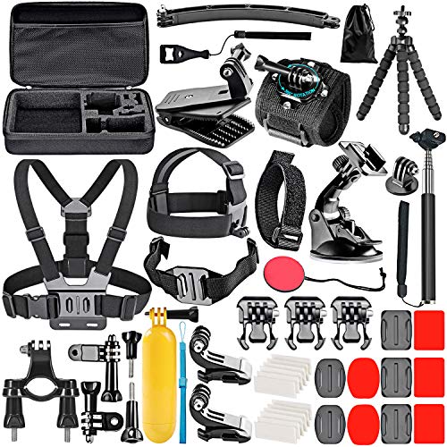 Neewer 50-In-1 Action Camera Accessory Kit for GoPro Hero Session/5 Hero 1 2 3 3+ 4 5 SJ4000 5000 6000 DBPOWER AKASO VicTsing APEMAN WiMiUS Rollei QUMOX Lightdow Campark And Sony Sports DV and More