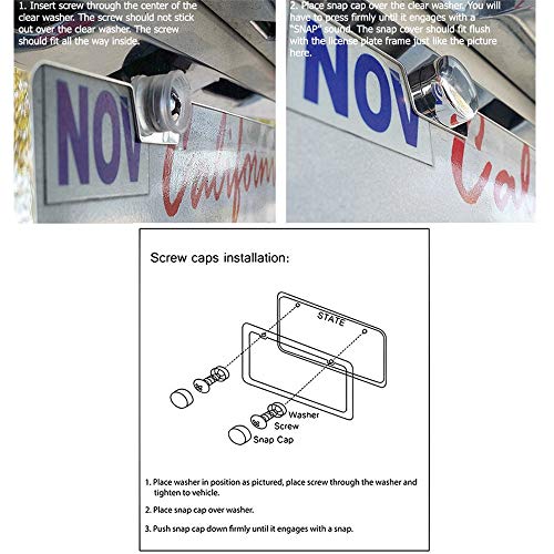 Polished Stainless Steel License Plate Frames Set
