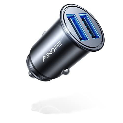 Dual USB Fast Car Charger, Ainope 24W Adapter
