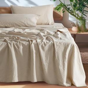 French Pure Linen King Size Sheet Set