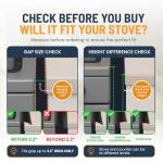 Silicone Stove Gap Covers - 2 Pack, Black