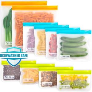10 Pack of Reusable PEVA Food Storage Bags